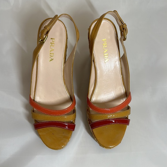 Prada Patent Leather Chunky Heel Size 38.5 - Picture 6 of 8